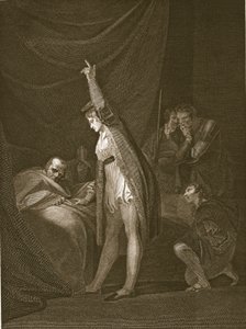 La muerte del cardenal Beaufort, grabado por W. Bromley, ilustración de 
