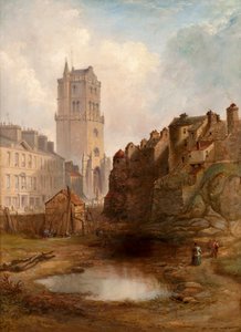 Lindsay Street Quarry and Old Steeple, c.1855 (óleo sobre lienzo) de Henry G. Duguid