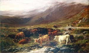 Vacas en las tierras altas de Henry Garland