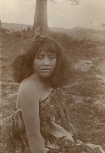 Estudio maorí, c.1910 (gelatina de plata) de Henry Gaze
