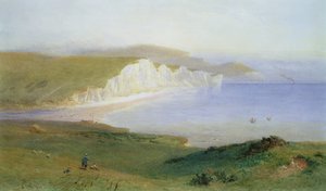 Las Siete Hermanas y la Boca del Cuckmere, 1881 de Henry George Hine