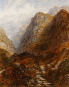Los escalones romanos cerca de Barmouth, Gales de Henry Harris Lines
