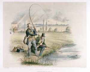 Jack pescando, Lea Bridge, de un conjunto de seis imágenes de 