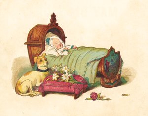 La princesa Victoria dormida en su cuna
