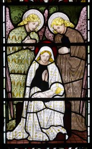 Ángeles Adorando a María y al Niño Jesús