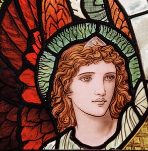 Ángeles ministrantes (detalle) de Henry Holiday