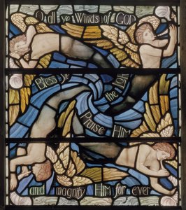 Oh Todos los Vientos de los Dioses, detalle de la Ventana Benedicite, c.1895 de Henry Holiday