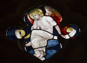 Ángel de tracería cuatrifolio, 1882