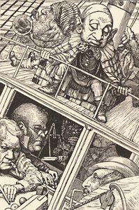 La tripulación estaba completa. De La caza del Snark de Lewis Carroll de Henry Holiday