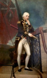Retrato del contralmirante Cuthbert Collingwood (1748-1810), segundo de Horatio Nelson (1758-1805) en la batalla de Trafalgar (1805). Óleo sobre lienzo, por Henry Howard (1769-1847). de Henry Howard