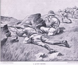 Un humo tranquilo, de Después de Pretoria: La Guerra de Guerrillas publicada por Harmsworth Bros Limited