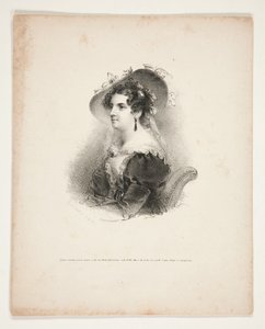 Retrato de medio cuerpo de una joven de Henry Inman