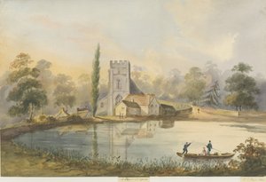 Lichfield - Iglesia de San Chad: pintura en acuarela