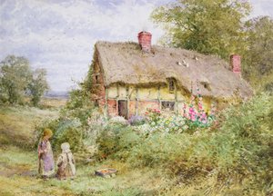 Una casa de campo de Bedfordshire (acuarela)
