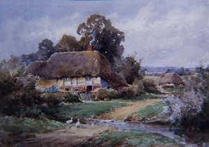 A Hampshire Watersplash (acuarela) de Henry John Sylvester Stannard