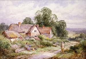 A Sheep Lane, cerca de Woburn, Bedfordshire de Henry John Sylvester Stannard