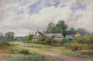 A casa desde el mercado, una aldea de Bedfordshire de Henry John Sylvester Stannard