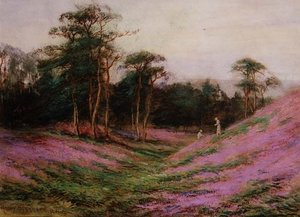 Cerca de Romans Camp, Sheringham, Norfolk (acuarela sobre papel) de Henry John Sylvester Stannard