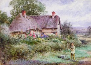 La nueva mascota (acuarela) de Henry John Sylvester Stannard