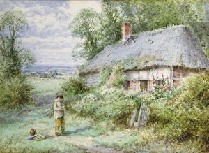 La casa del pastor (acuarela) de Henry John Sylvester Stannard