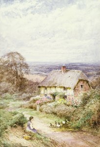 The Thatched Cottage (acuarela)