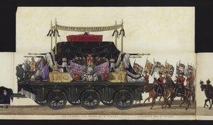 Parte de la vista panorámica de todo el cortejo fúnebre de Arthur, Duque de Wellington de Henry Jr and Sala Alken