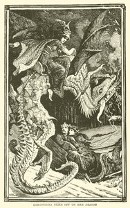 Gorgonzola vuela en su dragón de Henry Justice Ford
