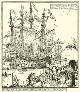 Enrique VIII ve que Inglaterra tiene una buena flota de Henry Justice Ford