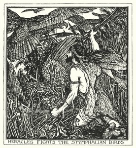 Heracles lucha contra los pájaros de Estinfalia de Henry Justice Ford
