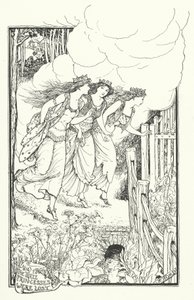 Cómo se perdieron las tres princesas (grabado) de Henry Justice Ford