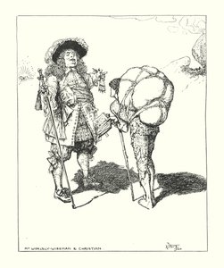 Ilustración de El progreso del peregrino de John Bunyan (litografía) de Henry Justice Ford