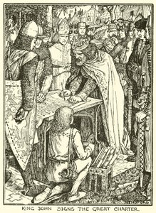 Carta Magna. El Rey Juan firma la Gran Carta de Henry Justice Ford