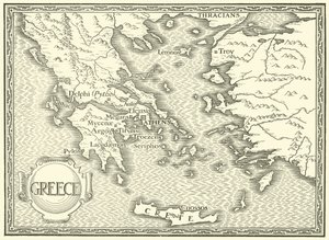 Mapa de Grecia de Henry Justice Ford