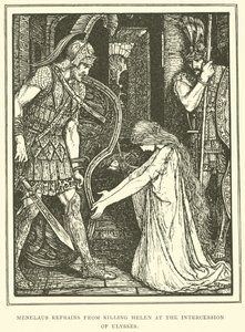 Menelao se Abstiene de Matar a Helena a la Intercesión de Ulises de Henry Justice Ford