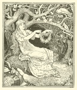 El Príncipe Narciso y la Princesa Potentilla (grabado) de Henry Justice Ford