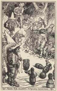 Rip encuentra a los enanos jugando a los bolos de Henry Justice Ford