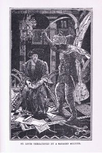 San Luis amenazado por el soldado sarraceno de Henry Justice Ford