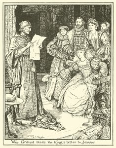 El cardenal lee la carta del rey a Jeanne de Henry Justice Ford
