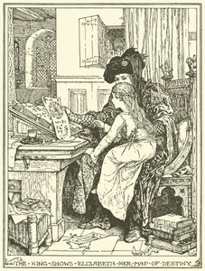 El rey muestra a Isabel su mapa del destino de Henry Justice Ford