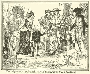 La reina confía al pequeño Ricardo al cardenal de Henry Justice Ford