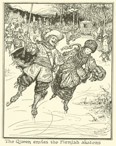 La reina envidia a los patinadores flamencos de Henry Justice Ford