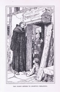 El sacerdote escucha la predicación de Colette, 1912 de Henry Justice Ford