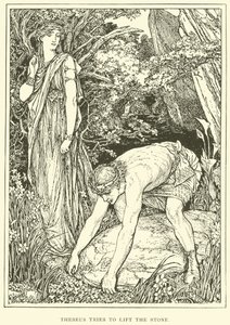 Teseo intenta levantar la piedra de Henry Justice Ford