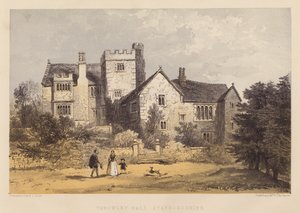 Throwley Hall, Staffordshire (aguatinta)