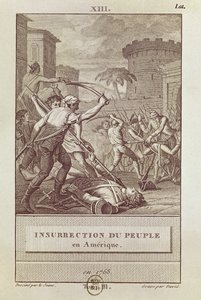 Insurrección del pueblo americano en 1768, grabado por David