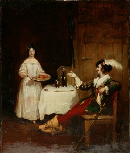 Sir Piercie Shafton y Mysie Harper, c.1831 (óleo sobre lienzo) de Henry Liverseege