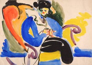 Caligráfico #2 Mujer en Silla, 1914-1918 de Henry Lyman Saÿen