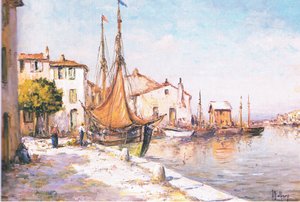 Descargando la pesca, de una fuente de revista o libro desconocida de Henry Malfroy