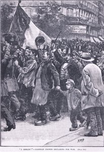 Una multitud parisina en Berlín declarando la guerra de Henry Marriott Paget