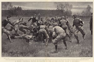 Un partido de rugby como se juega en los Estados Unidos, Yale contra Columbia